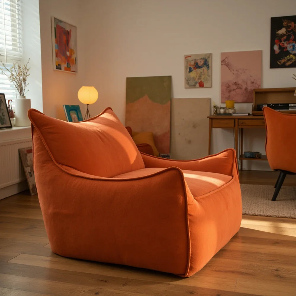 Kit Poltrona Arya + Apoio para pés Terracota