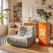 Poltrona Design 1973 Cinza 1 unidade Sofá na Caixa - Cinza